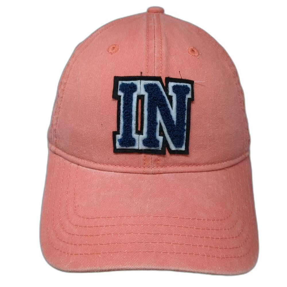 Home Free Indiana IN Patch Pink Baseball Cap Hat One Size Adjustable Slideback